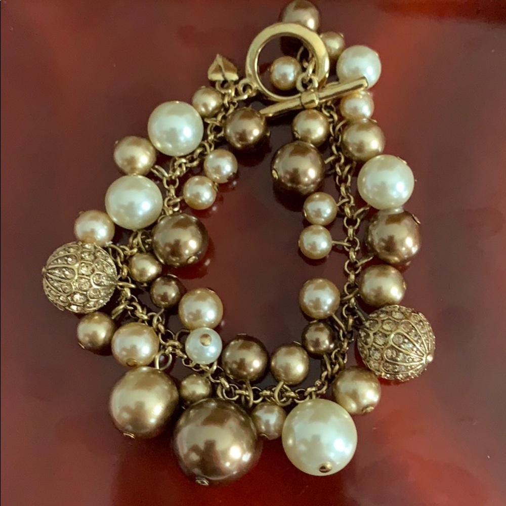 Carolee Faux Pearl Cluster Bracelet